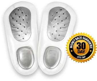 2 Walk Fit® Platinum insoles. Money back guaranteed.